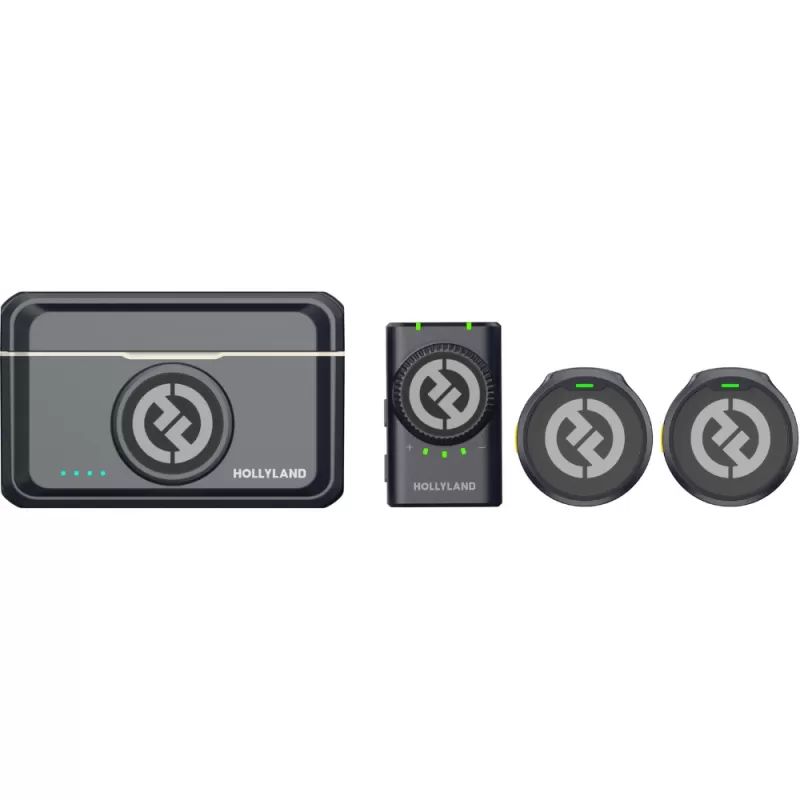 Micrófono Wireless Hollyland Lark M2 Duo Versión Cámara - Shine Charcoal