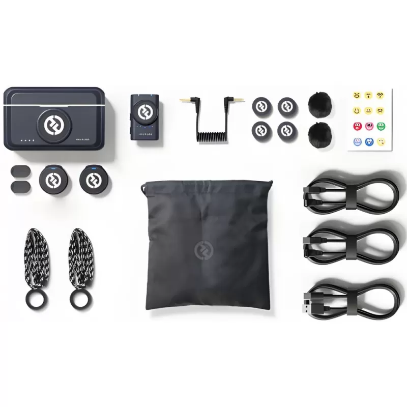 Micrófono Wireless Hollyland Lark M2 Duo Versión Cámara - Shine Charcoal