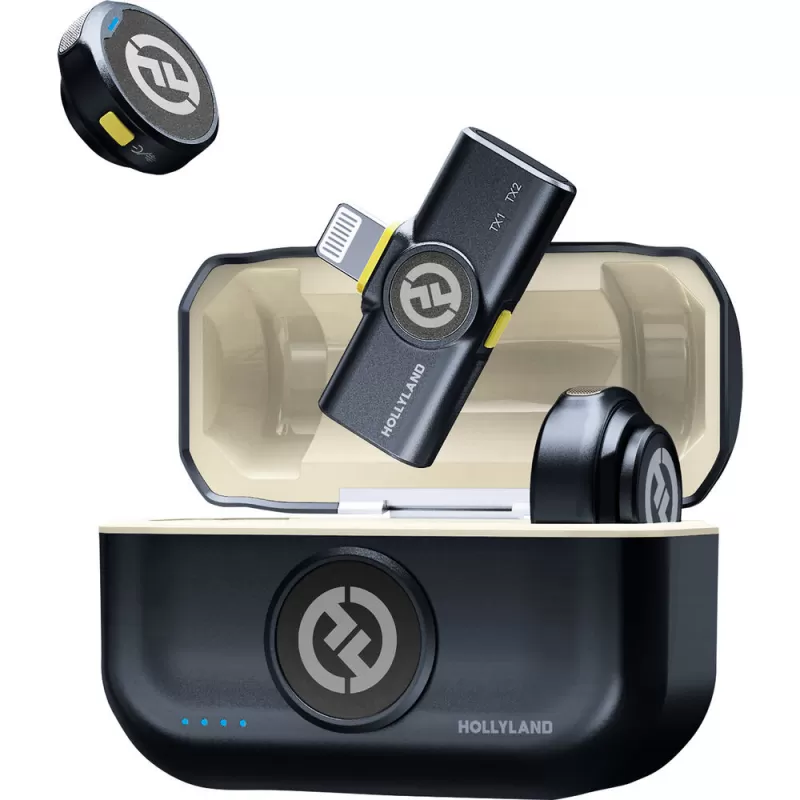 Micrófono Wireless Hollyland Lark M2 Duo Versión Lightning - Shine Charcoal