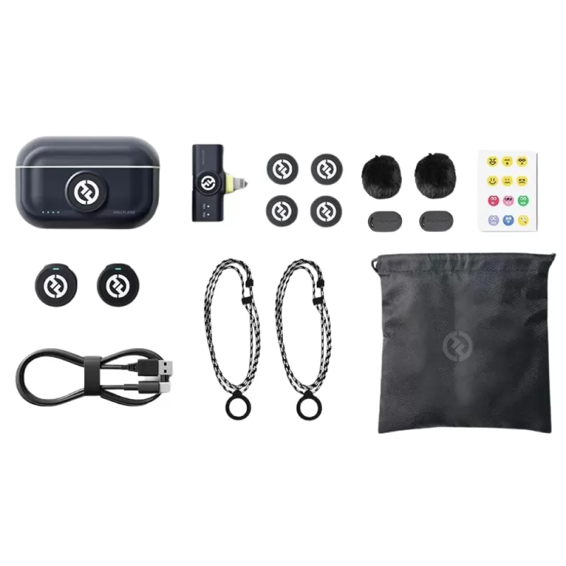 Micrófono Wireless Hollyland Lark M2 Duo Versión Lightning - Shine Charcoal