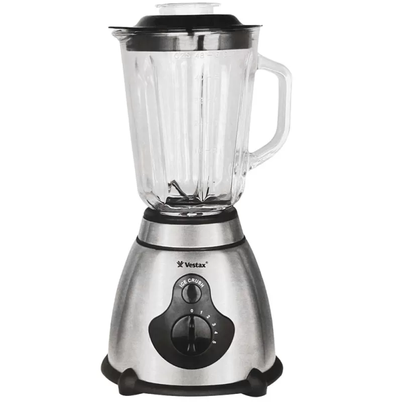 Licuadora de Vidrio Vestax VT-911 500W 1.5L 220V - Black/Silver