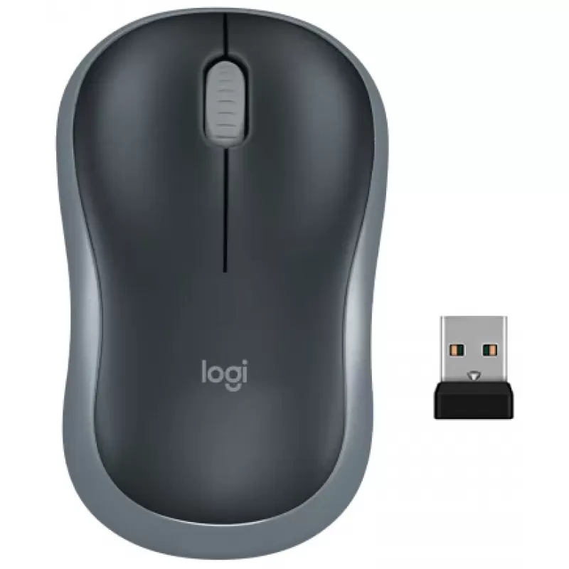 Mouse Wireless Logitech M185 - Black/Gray