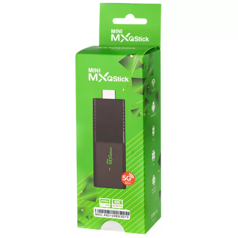 Receptor TV Stick MXQ Mini 5G Wi-Fi 128/512GB 8K - Black