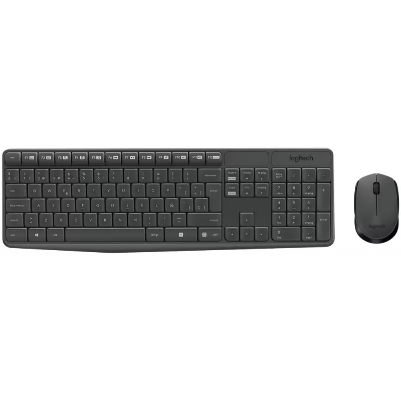 Teclado + Mouse Inalambrico Logitech MK235 Español - Negro