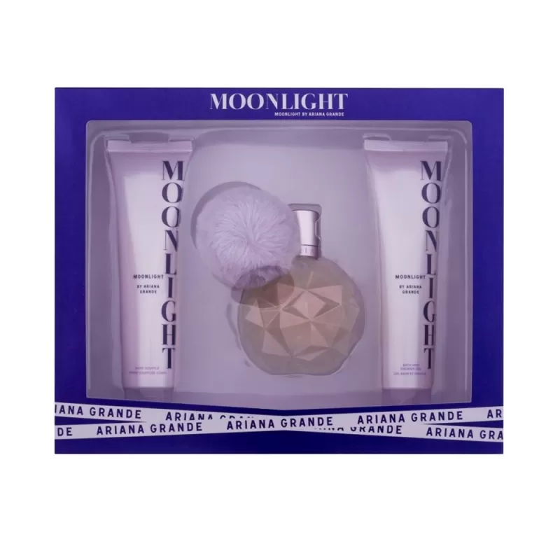 Kit Perfume Ariana Grande Moonlight EDP 100ml + Body Souffle 100ml + Shower gel 100ml - Femenino