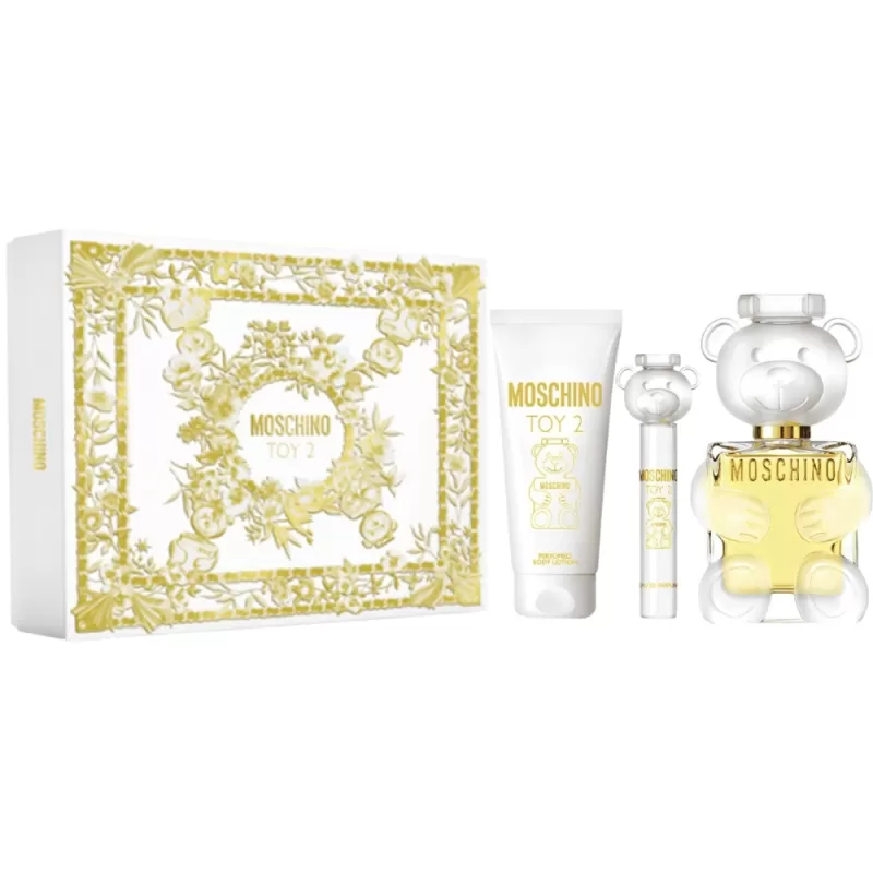Kit Perfume Moschino Toy 2 EDP 100mL + Body Lotion 100mL + Travel Spray 10mL - Femenino