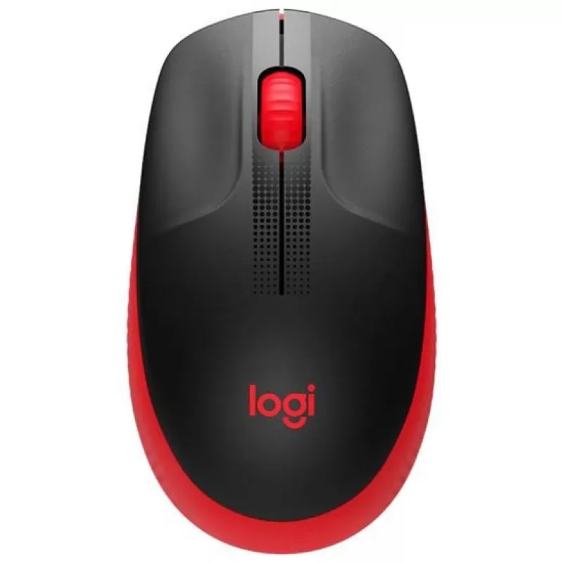 Mouse Wireless Logitech M190 - Red/Black
