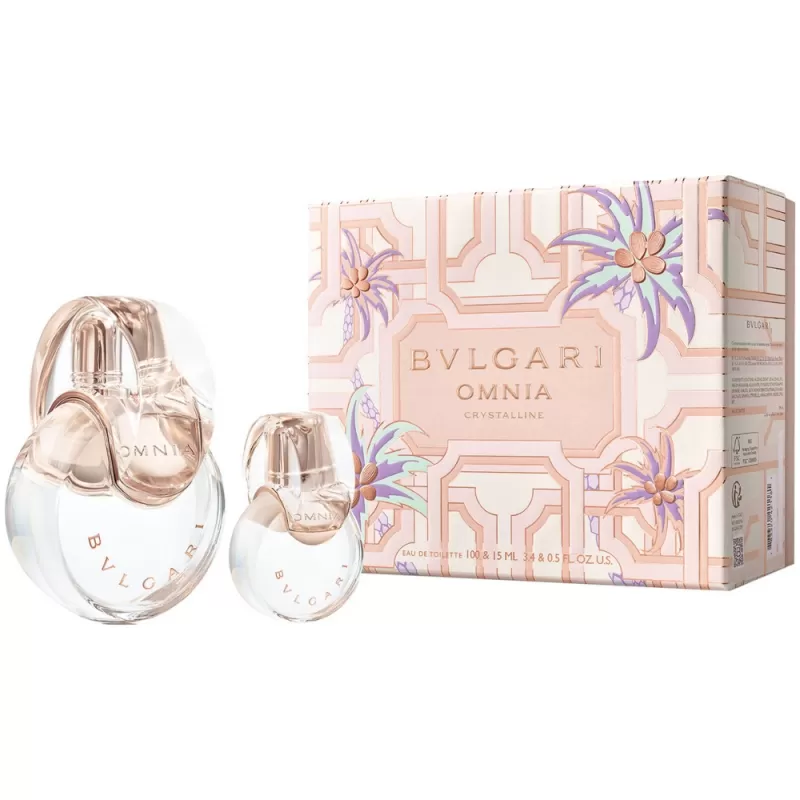 Kit Perfume Bvlgari Omnia Crystalline EDT Femenino - 100mL & 15mL Kit Perfume Bvlgari Omnia Crystalline EDT Femenino - 100mL & 15mL