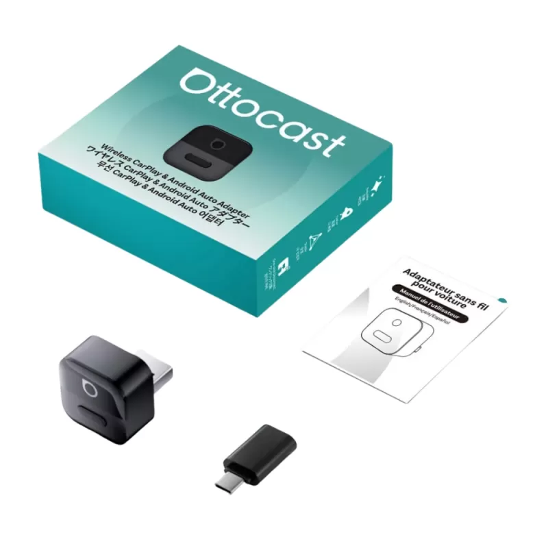 Adaptador Multimedia Ottocast Mini Pico CA525 para CarPlay/Android Auto - Black