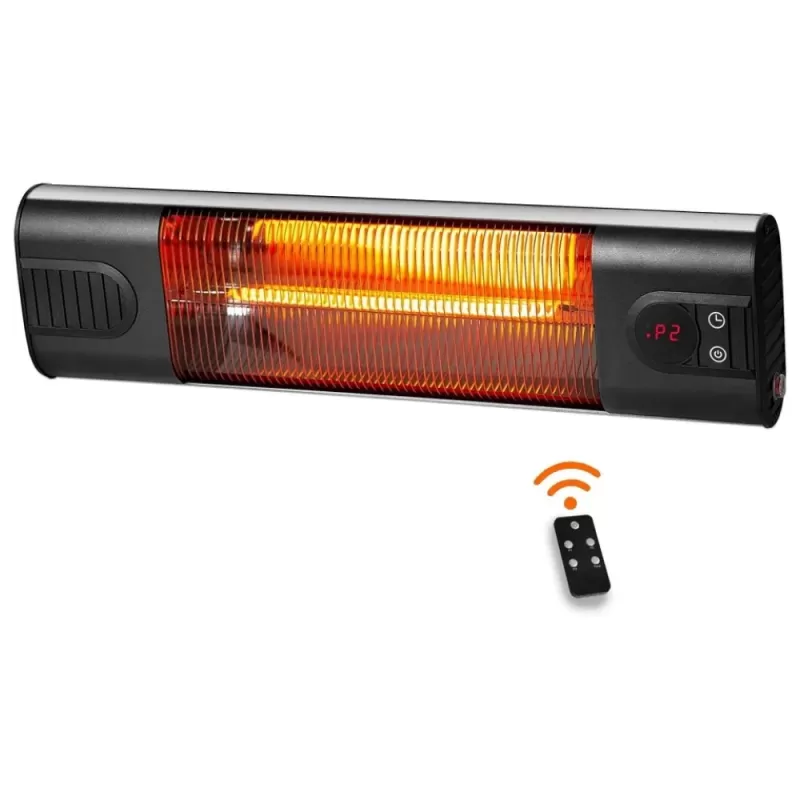 Estufa Eléctrica Infrarroja Pamapic PH-SLBG 1500W 110V - Black