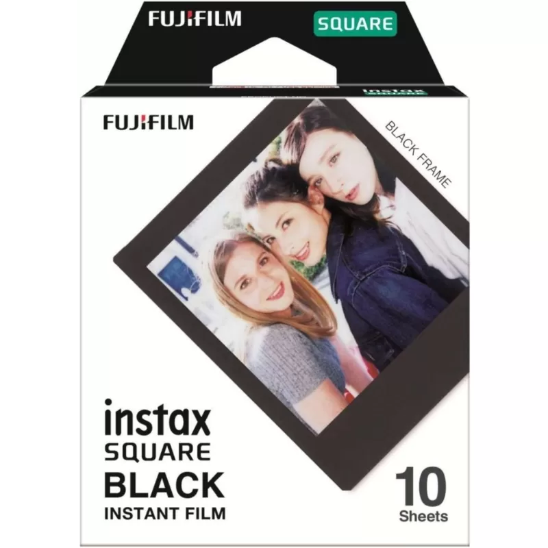 Papel Térmico Fujifilm Instax Square Black - (10 hojas de película)