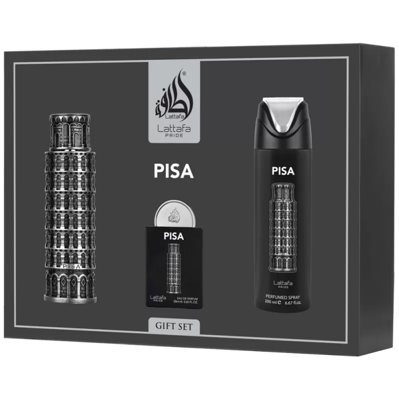 Kit Perfume Lattafa Pride Pisa EDP 100mL + Mini Pe...