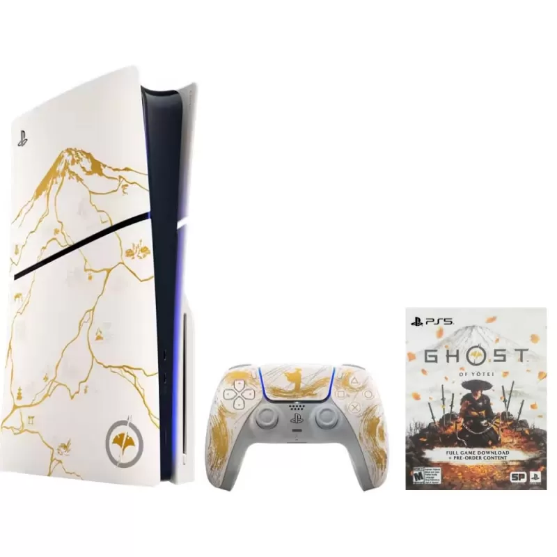 Consola Sony PlayStation 5 Slim CFI-2015 Disk 1TB SSD - Ghost of Yōtei Gold Limited Edition