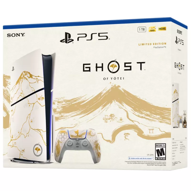 Consola Sony PlayStation 5 Slim CFI-2015 Disk 1TB SSD - Ghost of Yōtei Gold Limited Edition