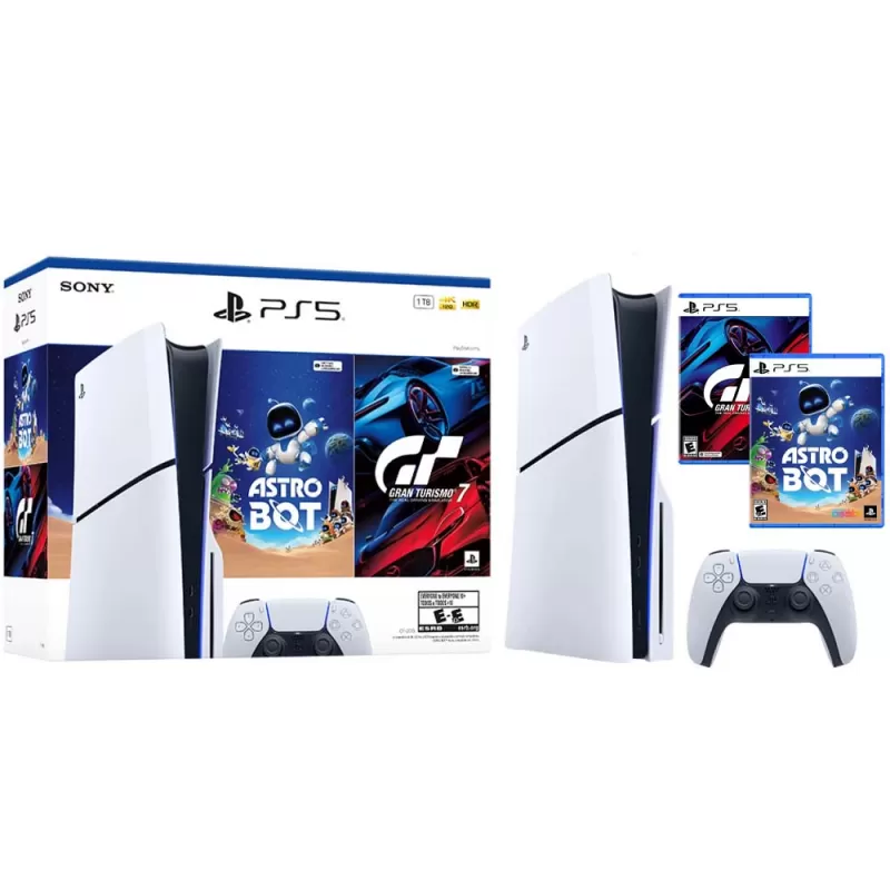 Consola Sony PlayStation 5 Slim CFI-2015 Disk 1TB SSD + Juegos: Astro Bot/Gran Turismo 7