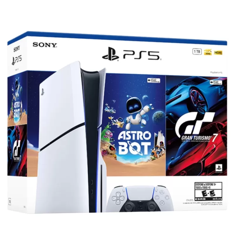 Consola Sony PlayStation 5 Slim CFI-2015 Disk 1TB SSD + Juegos: Astro Bot/Gran Turismo 7
