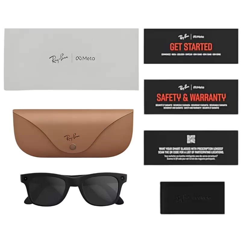 Lente de Sol Smart Ray-Ban Meta Wayfarer (Gen 2) RW4012 - Matte Black/Transitions Grey