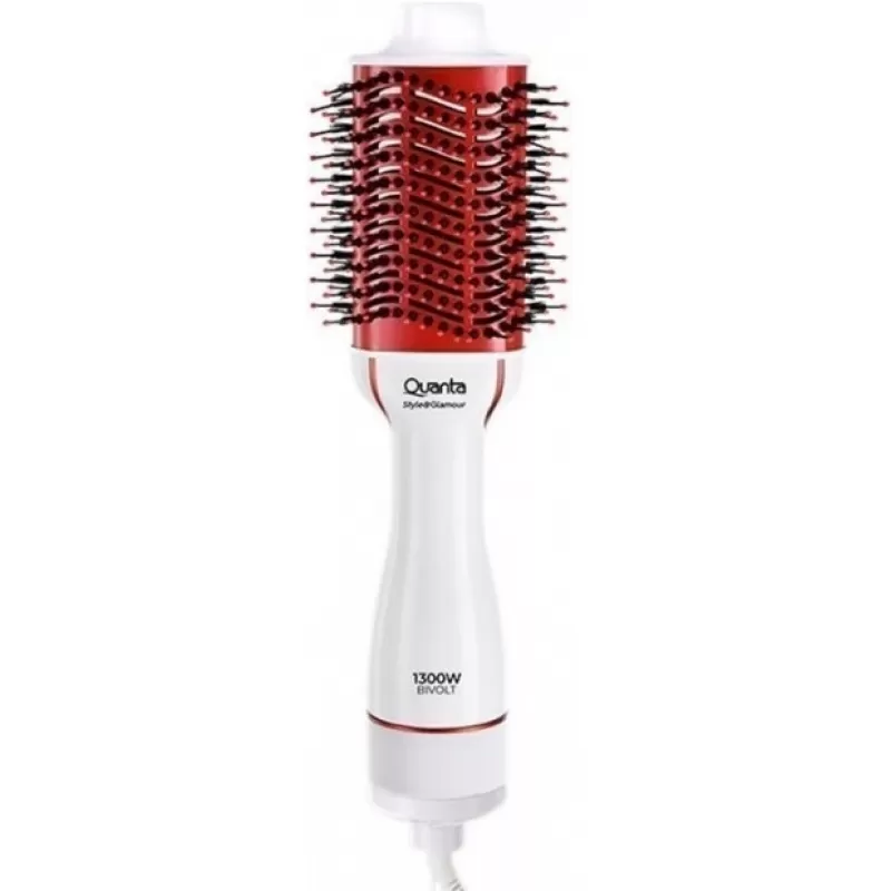Cepillo Secador Quanta QTES6000N 1300W 2V - White/Red
