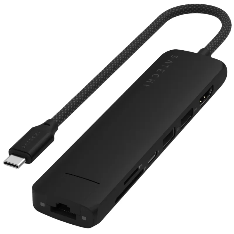 Hub Satechi ST-P7SK Slim USB-C Multipuertos 7 en 1...