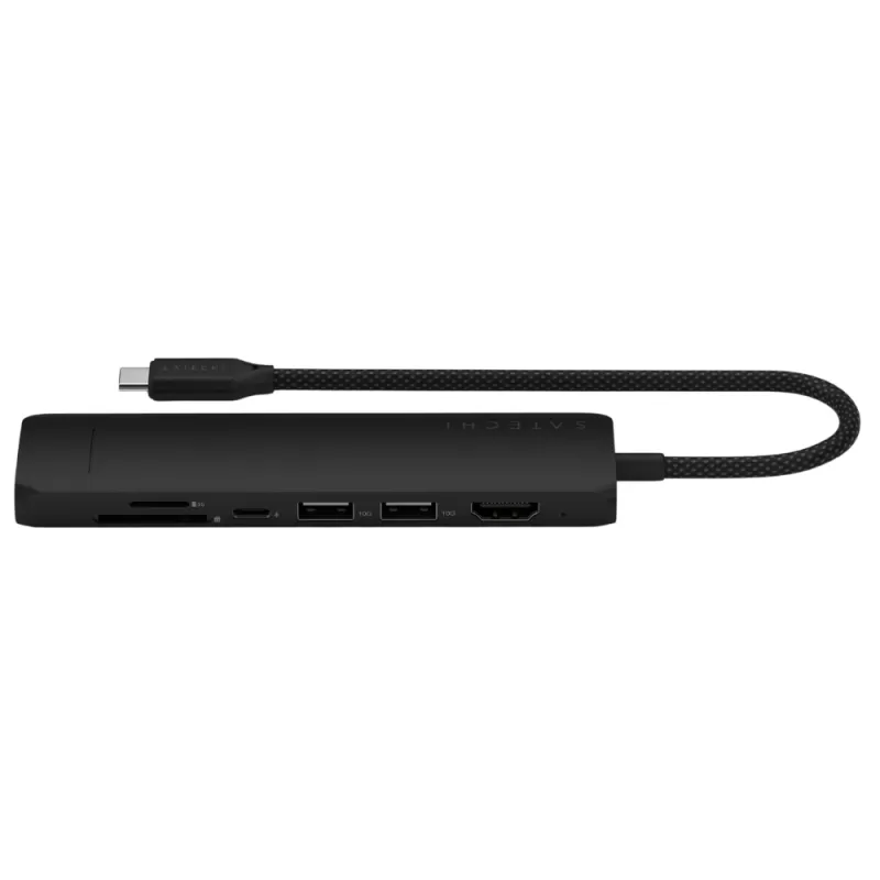 Hub Satechi ST-P7SK Slim USB-C Multipuertos 7 en 1 - Black