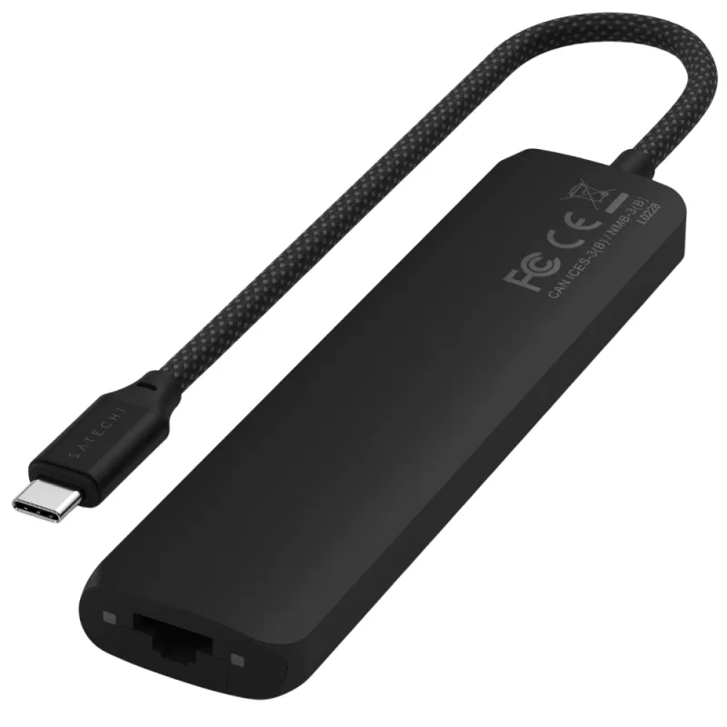 Hub Satechi ST-P7SK Slim USB-C Multipuertos 7 en 1 - Black