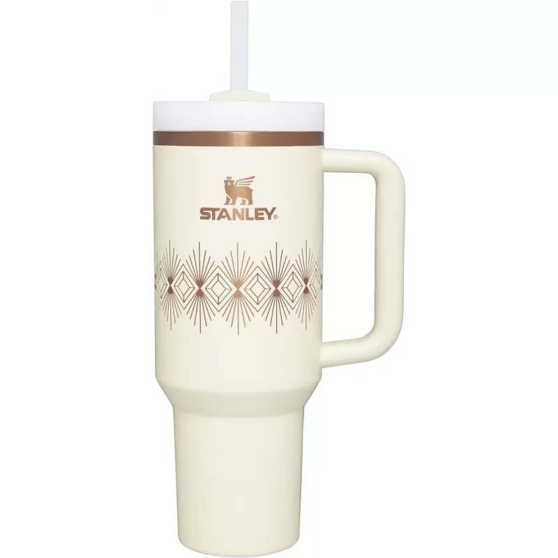 Vaso Térmico Stanley The FlowState Quencher H2.0 1.18L - Cream Gloss Deco