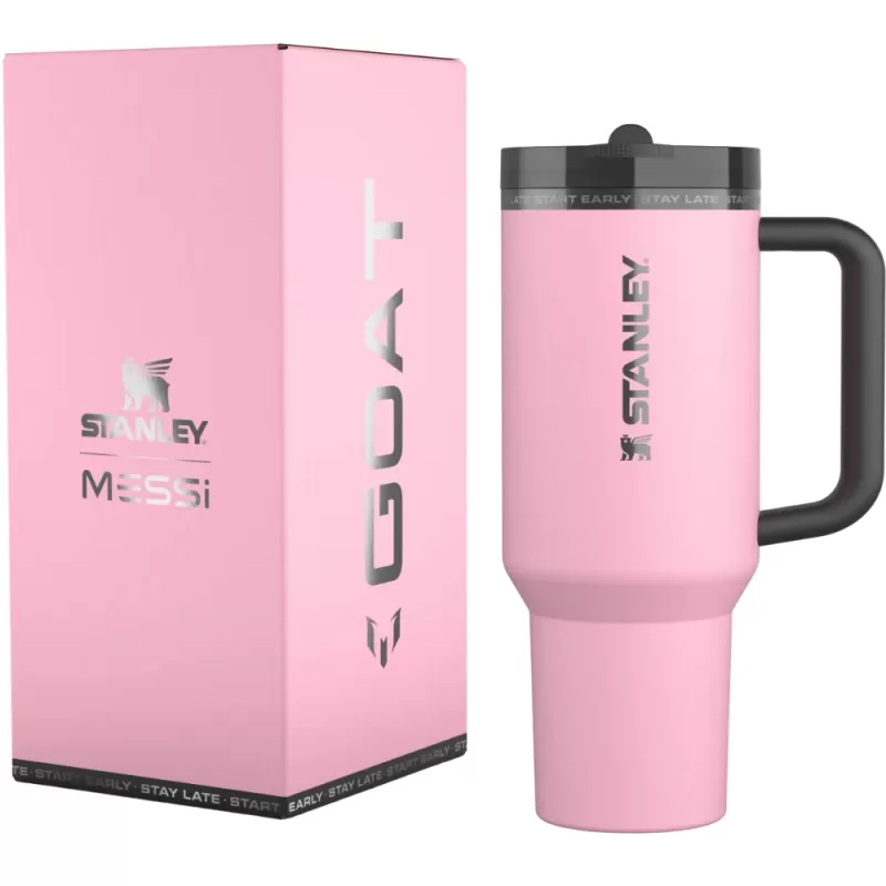 Vaso Térmico Stanley x Messi Goat The Flip Straw Quencher Protour Tumbler 1.18L - Pink