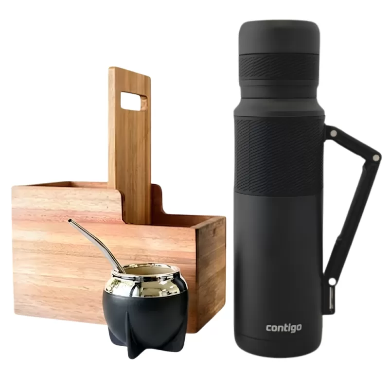 Kit Termo Contigo 1.8L + Guampa + Bombilla + Mater...