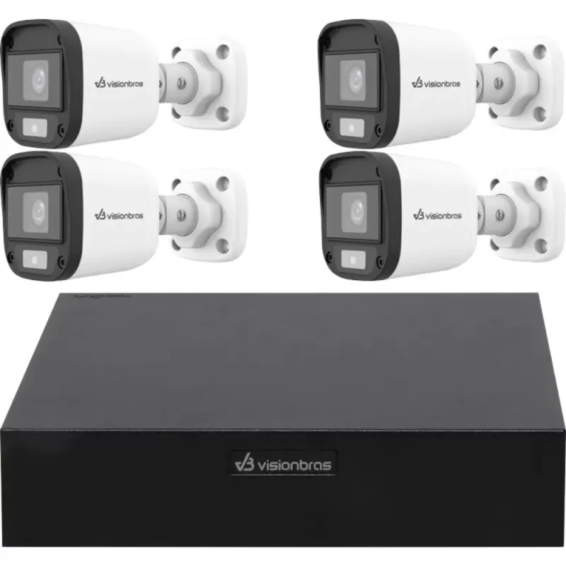 Kit CCTV Visionbras Full Color VB-KIT800-FC 4 Cám...