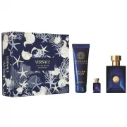 kit Perfume Versace Dylan Blue EDT 100mL + Miniatu...