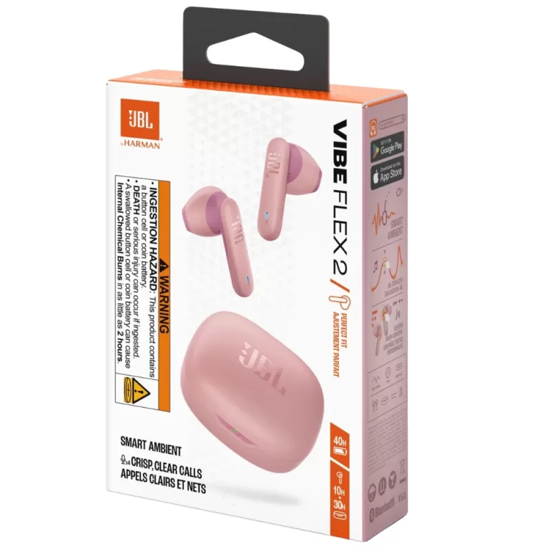 Auricular JBL Vibe Flex 2 Bluetooth - Pink