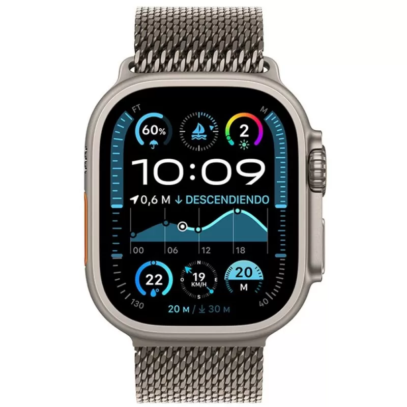 Apple Watch Ultra 2 MX5T3BE/A 49mm (GPS + Celular) - Natural Titanium Milanese Loop