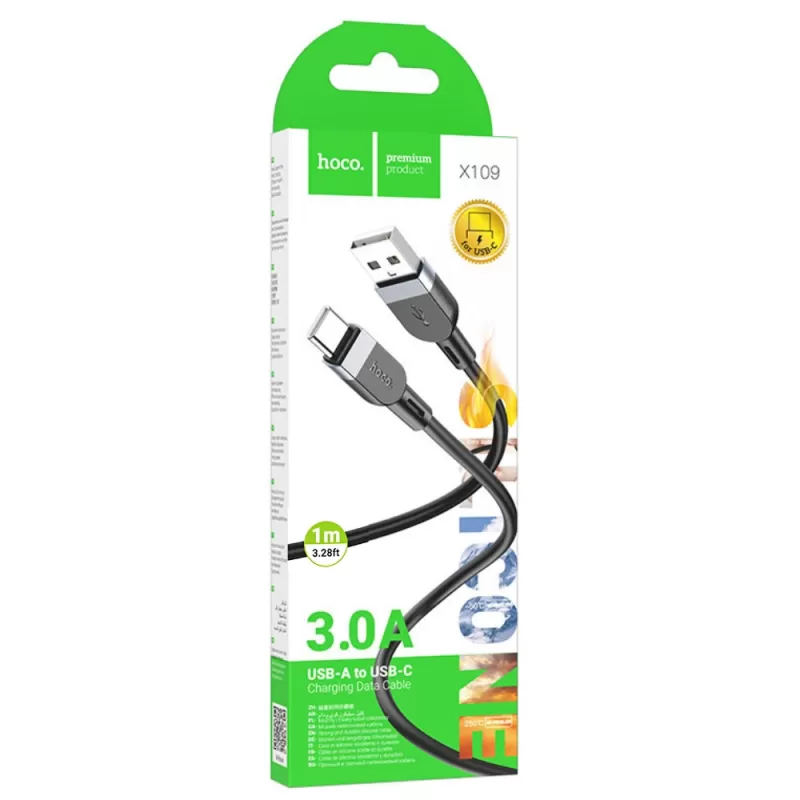 Cable Hoco USB-A/USB-C X109 (1m) - Black