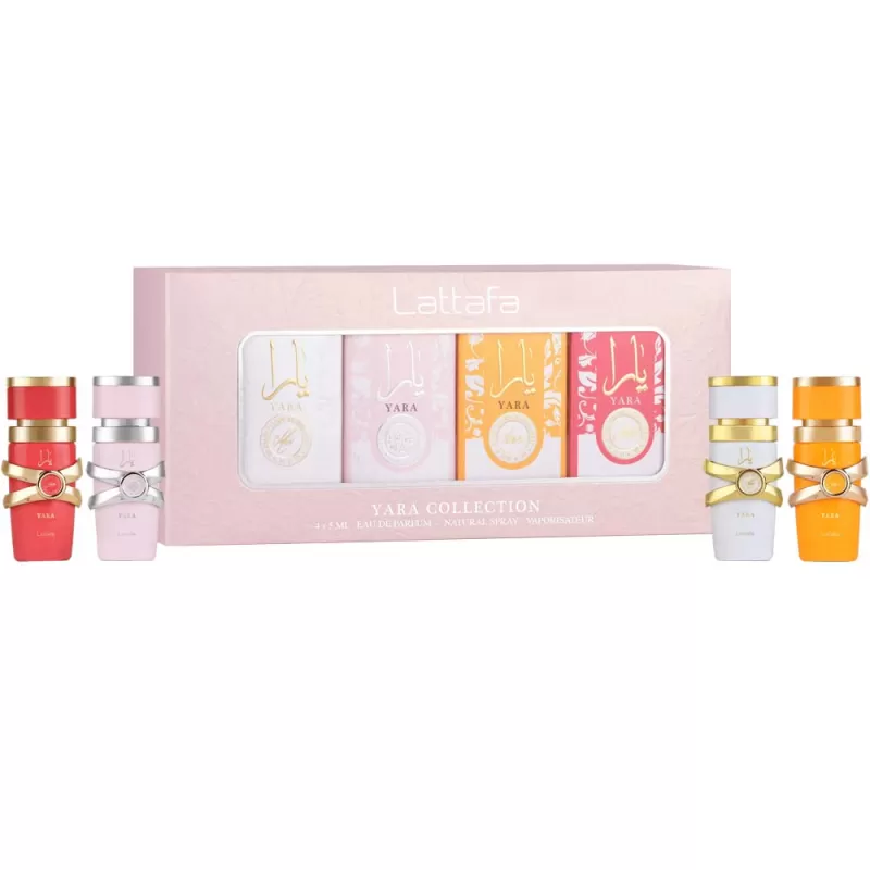 Kit Perfumes Miniatura Lattafa Yara Collection EDP Femenino - 4x5mL Kit Perfumes Miniatura Lattafa Yara Collection EDP Femenino - 4x5mL